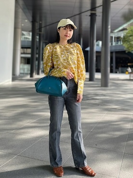 「SHIPS（シップス）のアイテム（帽子）」を使った、山口さん（レディース・160cm）の冬コーディネート