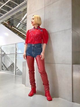 「チャイナボタン」｜PAMEO POSEさん（レディース・164cm）の春コーディネート