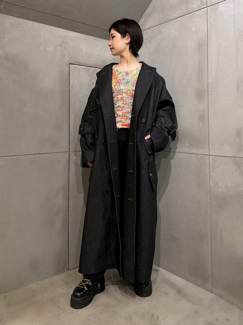 PAMEO POSE（パメオポーズ）の「Black Denim Coat（チェスター