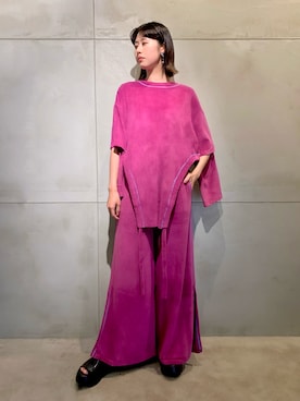 「TRAPEZE（トラピーズ）のアイテム」を使った、PAMEO POSEさん（レディース・164cm）の夏コーディネート