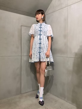 「チャイナボタン」｜PAMEO POSEさん（レディース・164cm）の春コーディネート