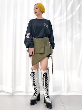 「PAMEO POSE」｜「アイテム（ブーツ）」を使った、PAMEO POSEさん（レディース・164cm）の秋コーディネート