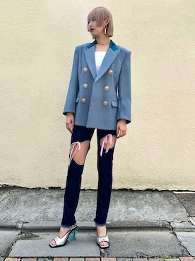 「PAMEO POSE（パメオポーズ）のアイテム（テーラードジャケット）」を使った、PAMEO POSEさん（レディース・164cm）の夏コーディネート