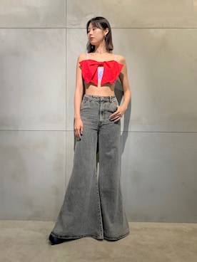 「アイテム（水着、パープル系）」を使った、PAMEO POSEさん（レディース・164cm）の夏コーディネート