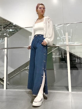 「アイテム（パンツ）」を使った、PAMEO POSEさん（レディース・164cm）の夏コーディネート