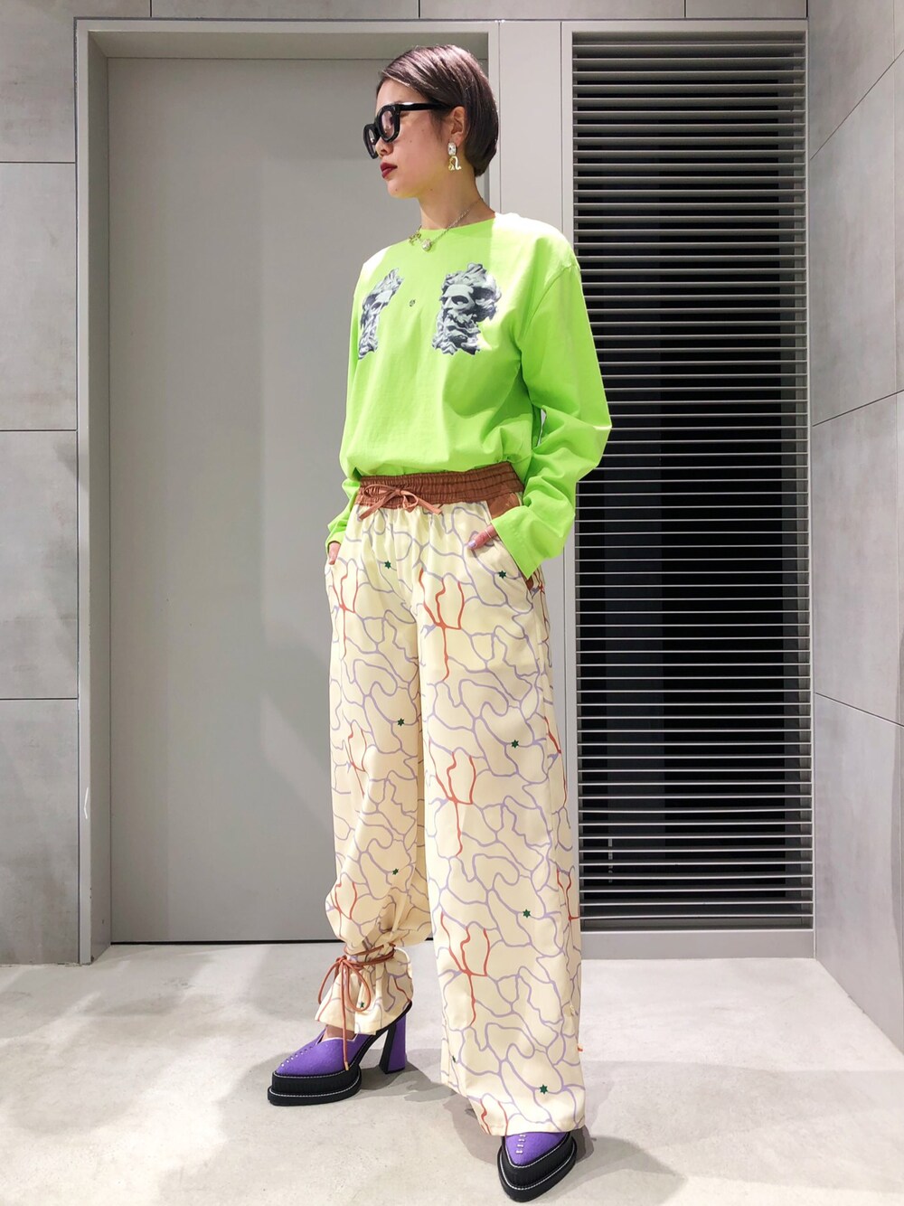 パメオポーズ 19aw ラインパンツ