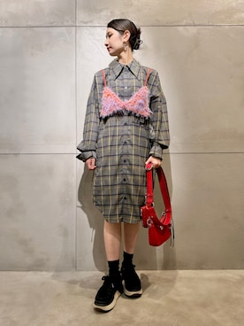 「ビッグシャツ」｜「アイテム（その他トップス）」を使った、PAMEO POSEさん（レディース・164cm）の夏コーディネート