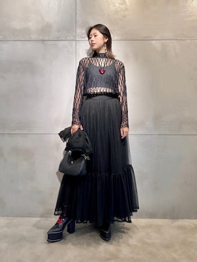 「PAMEO POSE」｜「アイテム（アクセサリー）」を使った、PAMEO POSEさん（レディース・164cm）の秋コーディネート