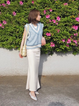 「今日のコスメと服」｜「アイテム（その他シューズ）」を使った、shino◡̈*❤︎さん（レディース・154cm）の春コーディネート