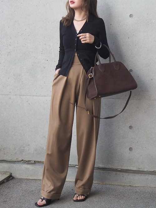 sheer lib v neck knit cardigan /シアー リブ Vネック ニット
