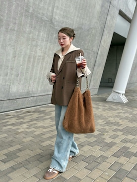 「アイテム（テーラードジャケット）」を使った、shino◡̈*❤︎さん（レディース・154cm）の秋コーディネート