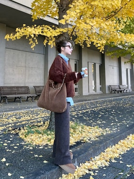 「アイテム（セットアップ）」を使った、shino◡̈*❤︎さん（レディース・154cm）の秋コーディネート