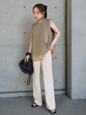 「アイテム（シャツ/ブラウス）」を使った、shino◡̈*❤︎さん（レディース・154cm）の夏コーディネート