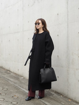 「LAULEN（ローレン）のアイテム（スラックス）」を使った、shino◡̈*❤︎さん（レディース・154cm）の秋コーディネート