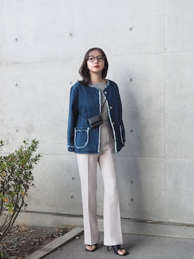 「MOSCOT（モスコット）のアイテム（ファッション雑貨）」を使った、shino◡̈*❤︎さん（レディース・154cm）の冬コーディネート