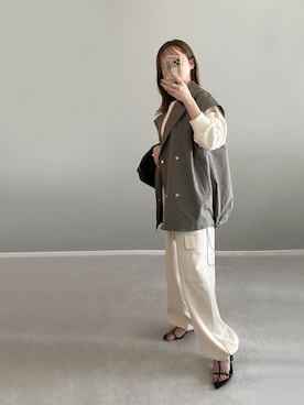 「LAULEN（ローレン）のアイテム（スウェット）」を使った、shino◡̈*❤︎さん（レディース・154cm）の春コーディネート