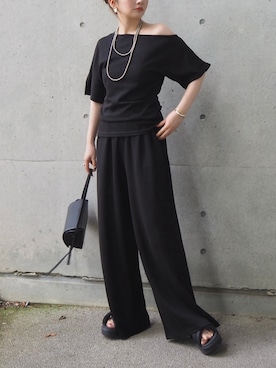 「アイテム（セットアップ）」を使った、shino◡̈*❤︎さん（レディース・154cm）の夏コーディネート