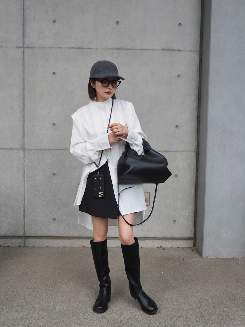 A16565 美品 Y's 12ss バイカラーピンタックブザムシャツ 黒白 1