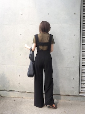 「LAULEN（ローレン）のアイテム（サロペット/オーバーオール）」を使った、shino◡̈*❤︎さん（レディース・154cm）の夏コーディネート
