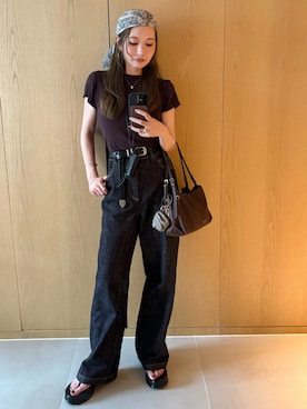「LAULEN（ローレン）のアイテム」を使った、shino◡̈*❤︎さん（レディース・154cm）の夏コーディネート