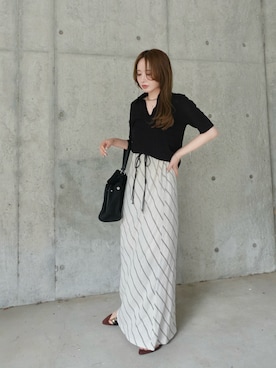 「アイテム（スカート）」を使った、shino◡̈*❤︎さん（レディース・154cm）の夏コーディネート