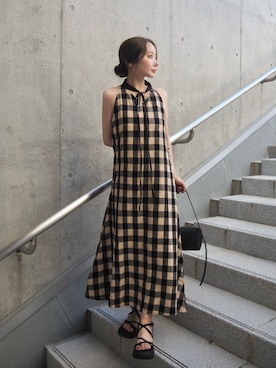 「アイテム（ワンピース）」を使った、shino◡̈*❤︎さん（レディース・154cm）の夏コーディネート