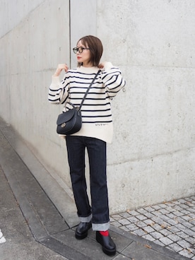 「CLANE（クラネ）のアイテム（ブーツ）」を使った、shino◡̈*❤︎さん（レディース・154cm）の秋コーディネート