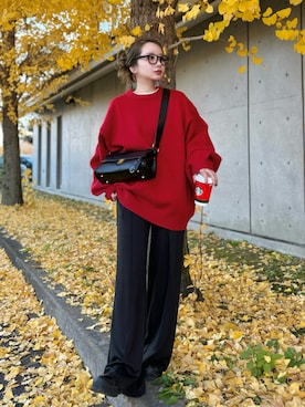 「アイテム（シャツ/ブラウス）」を使った、shino◡̈*❤︎さん（レディース・154cm）の冬コーディネート