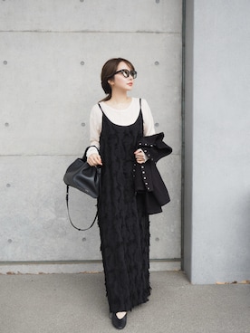 「ap retro（アプレトロ）のアイテム（ワンピース/ドレス）」を使った、shino◡̈*❤︎さん（レディース・154cm）の春コーディネート