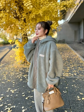 「アイテム（モカシン/デッキシューズ）」を使った、shino◡̈*❤︎さん（レディース・154cm）の秋コーディネート