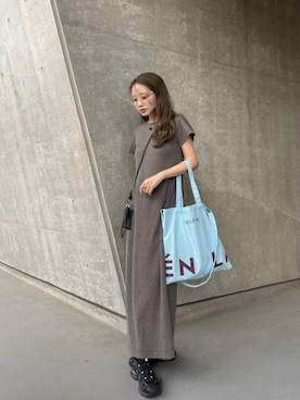 「アイテム（ワンピース/ドレス）」を使った、shino◡̈*❤︎さん（レディース・154cm）の春コーディネート