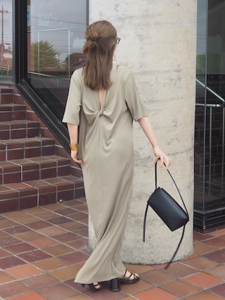 LAULEN（ローレン）の「back open twist long dress /バック