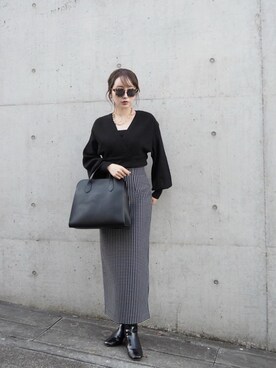 「amel（エイメル）のアイテム」を使った、shino◡̈*❤︎さん（レディース・154cm）の冬コーディネート