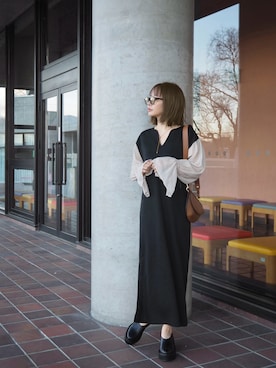 「CLANE（クラネ）のアイテム（ブーツ）」を使った、shino◡̈*❤︎さん（レディース・154cm）の春コーディネート