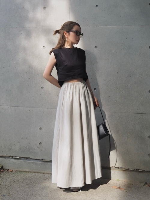 La Belle Lune　M.&KYOKO　ギャザーロングスカート La Belle Lune様専用 M.&KYOKO ギャザーロングスカート