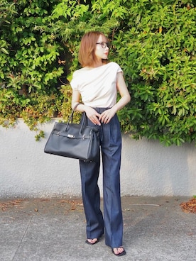 「MOSCOT（モスコット）のアイテム（ファッション雑貨）」を使った、shino◡̈*❤︎さん（レディース・154cm）の夏コーディネート