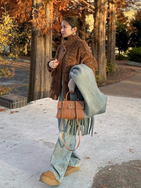 「アイテム（アクセサリー）」を使った、shino◡̈*❤︎さん（レディース・154cm）の冬コーディネート