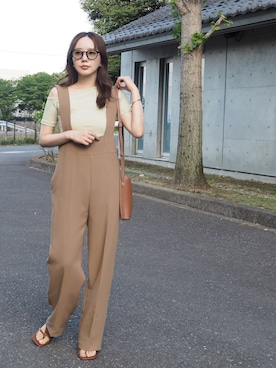 「LAULEN（ローレン）のアイテム（サロペット/オーバーオール）」を使った、shino◡̈*❤︎さん（レディース・154cm）の春コーディネート