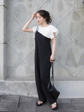 「LAULEN（ローレン）のアイテム（サロペット/オーバーオール）」を使った、shino◡̈*❤︎さん（レディース・154cm）の夏コーディネート