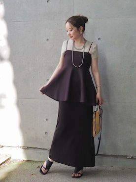 「アイテム（セットアップ）」を使った、shino◡̈*❤︎さん（レディース・154cm）の夏コーディネート
