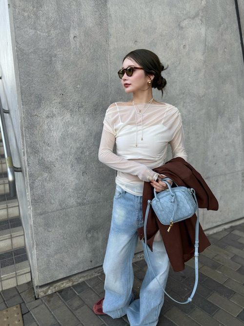 「LAULEN（ローレン）のstitch double breasted jacket /ステッチダブルブレストジャケット（テーラードジャケット）」を使った、shino◡̈*❤︎さん（レディース・154cm）の春コーディネート