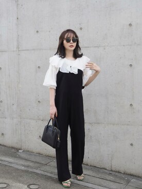 「LAULEN（ローレン）のアイテム（サロペット/オーバーオール）」を使った、shino◡̈*❤︎さん（レディース・154cm）の夏コーディネート
