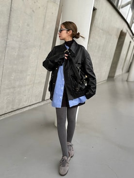 「アイテム（ジャケット/アウター）」を使った、shino◡̈*❤︎さん（レディース・154cm）の冬コーディネート