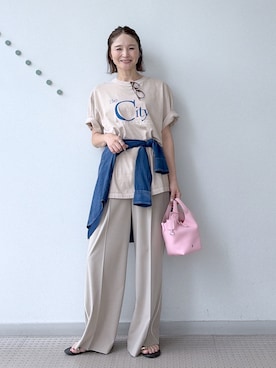 「DRESSTERIOR（ドレステリア）のアイテム（Tシャツ/カットソー）」を使った、ほしららさん（レディース・167cm）の夏コーディネート