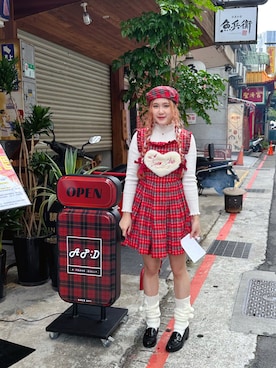 「Bobon21（ボボンニジュウイチ）のアイテム（ワンピース/ドレス）」を使った、Agoさん（レディース・152cm）の冬コーディネート