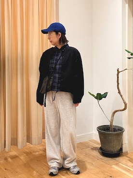 「DANTON（ダントン）のアイテム（キャップ）」を使った、kana*taさん（レディース・161cm）の秋コーディネート