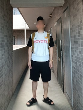 「NIKE（ナイキ）のアイテム（Tシャツ/カットソー、ホワイト系）」を使った、jumpei20さん（メンズ・183cm）の春コーディネート