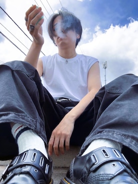 「BEAMS（ビームス）のアイテム（パンツ）」を使った、makomako666さん（メンズ・168cm）の春コーディネート