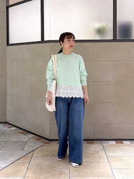 「cloenc（クロエンス）のアイテム（パンツ）」を使った、yonegallestjpさん（レディース・151cm）の春コーディネート