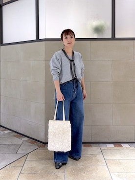 「cloenc（クロエンス）のアイテム（パンツ）」を使った、yonegallestjpさん（レディース・151cm）の冬コーディネート